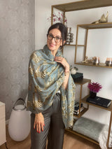 Cashmere Schal "ZEBRA FAMILY" Grey | Simone Bruns