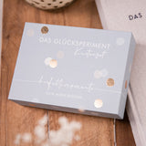 Das Glücksperiment Set | Buch + Kartenset