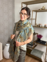 Cashmere Schal "ZEBRA FAMILY" Grey | Simone Bruns