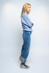 Blouson Bluse gestreift | Emily van den Bergh