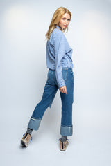 Blouson Bluse gestreift | Emily van den Bergh