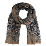 Cashmere Schal "ZEBRA FAMILY" Taupe | Simone Bruns