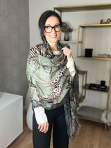 Cashmere Schal Wildlife Taupe | Simone Bruns