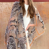 Cashmere Schal "ZEBRA FAMILY" Taupe | Simone Bruns