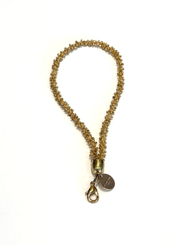 Handykette in goldener Farbe und Mini Perlen in gold