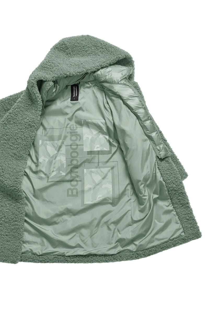 Kurzer Mantel aus Sherpa-Fleece | BOMBOOGIE