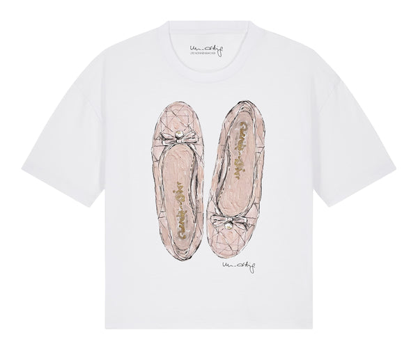 Cropped T-Shirt Rosé Ballerinas | Un-Artig