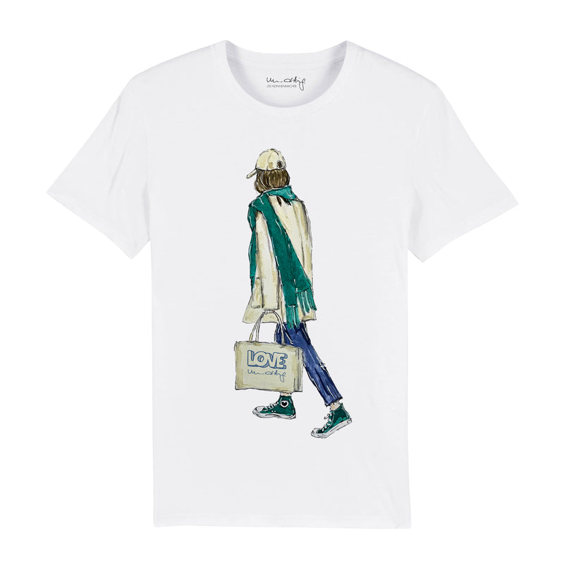 T-Shirt Woman with green scarf | Un-Artig